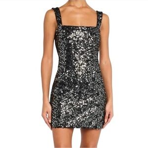Simkhai Sequin Bodycon Cocktail Holiday Mini Dress Size 6 NWT
